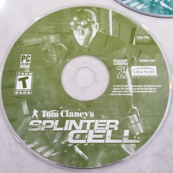 Tom Clancy's Splinter Cell 2002 UbiSoft 3-CD Set pc game disc's only - Picture 3 of 6